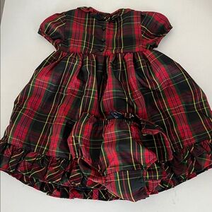 Ralph Lauren Multi Color Tartan Plaid Christmas Dress With Bloomers . Size 18M